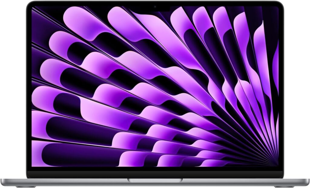 Apple 2024 MacBook Air 13-inch Laptop with M3 chip: 13.6-inch Liquid Retina Display, 8GB Unified Memory, 256GB SSD Storage, Backlit Keyboard, 1080p FaceTime HD Camera, Touch ID; Space Grey