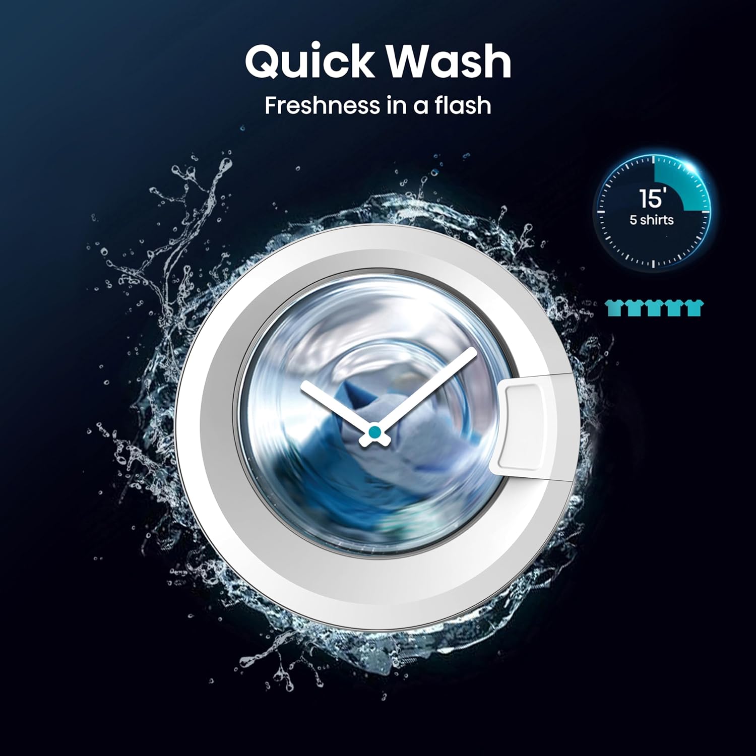 Hisense-WFQP9014EVM-Freestanding-9 KG-Front Load Washing Durable Inverter Machine-Steam Wash-Quick Wash-15 Washing Programs-1400 RPM-White-Energy Rating C           [Energy Class C]