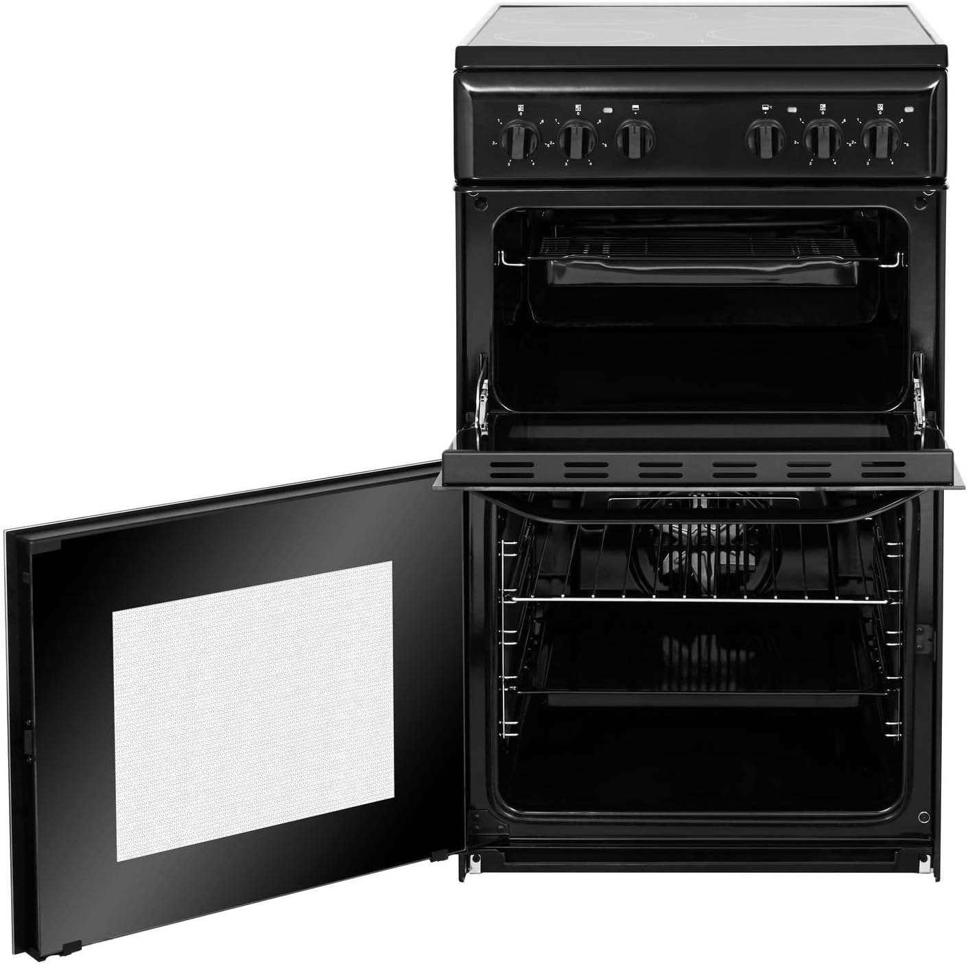 Hotpoint 50cm Double Cavity Electric Cooker - Black           [Energy Class A]