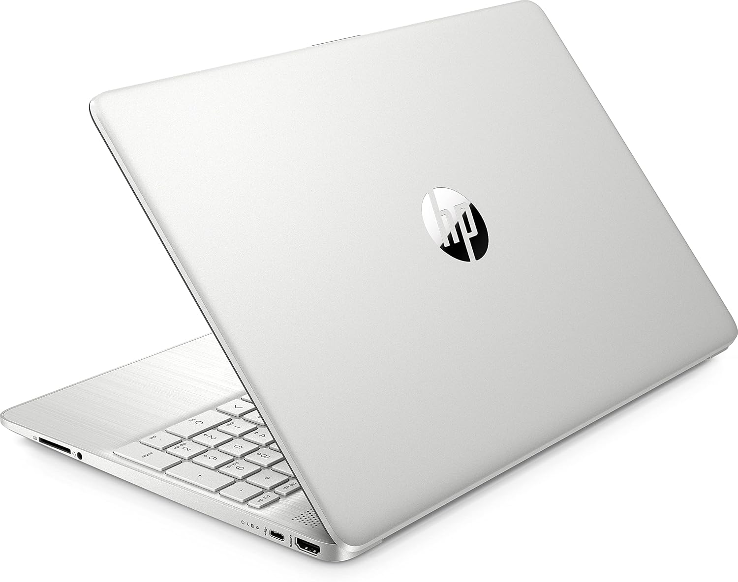 HP 15 Laptop, AMD Ryzen 5-5500U Processor, 16 GB RAM, 512 GB SSD, AMD Radeon Graphics, FHD Display, Up to 9 hrs 30 battery, Win 11, Dual Speakers, Natural Silver, 15s-eq2005sa