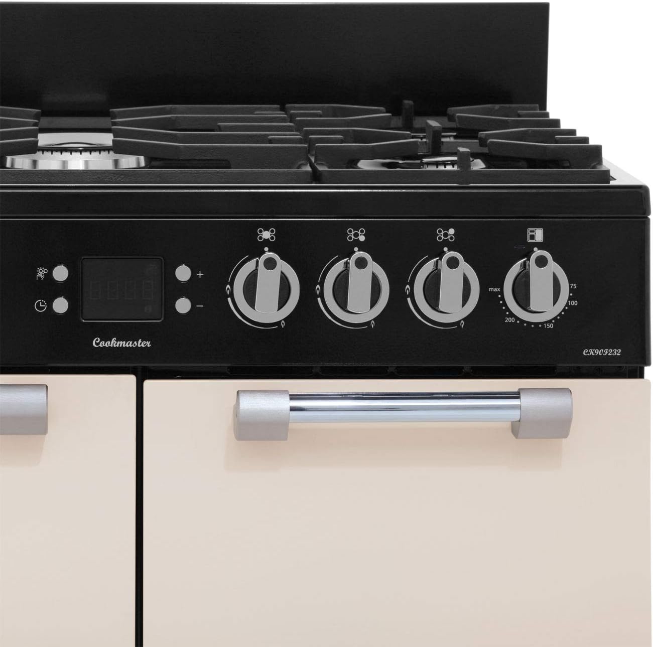 Leisure ck90 °F232 Freestanding Gas Hob a Black, Cream Colour – Kitchen (Kitchen Freestanding, Black, Cream Colour, Buttons, Rotary, Front, Electronic, LED)           [Energy Class A]