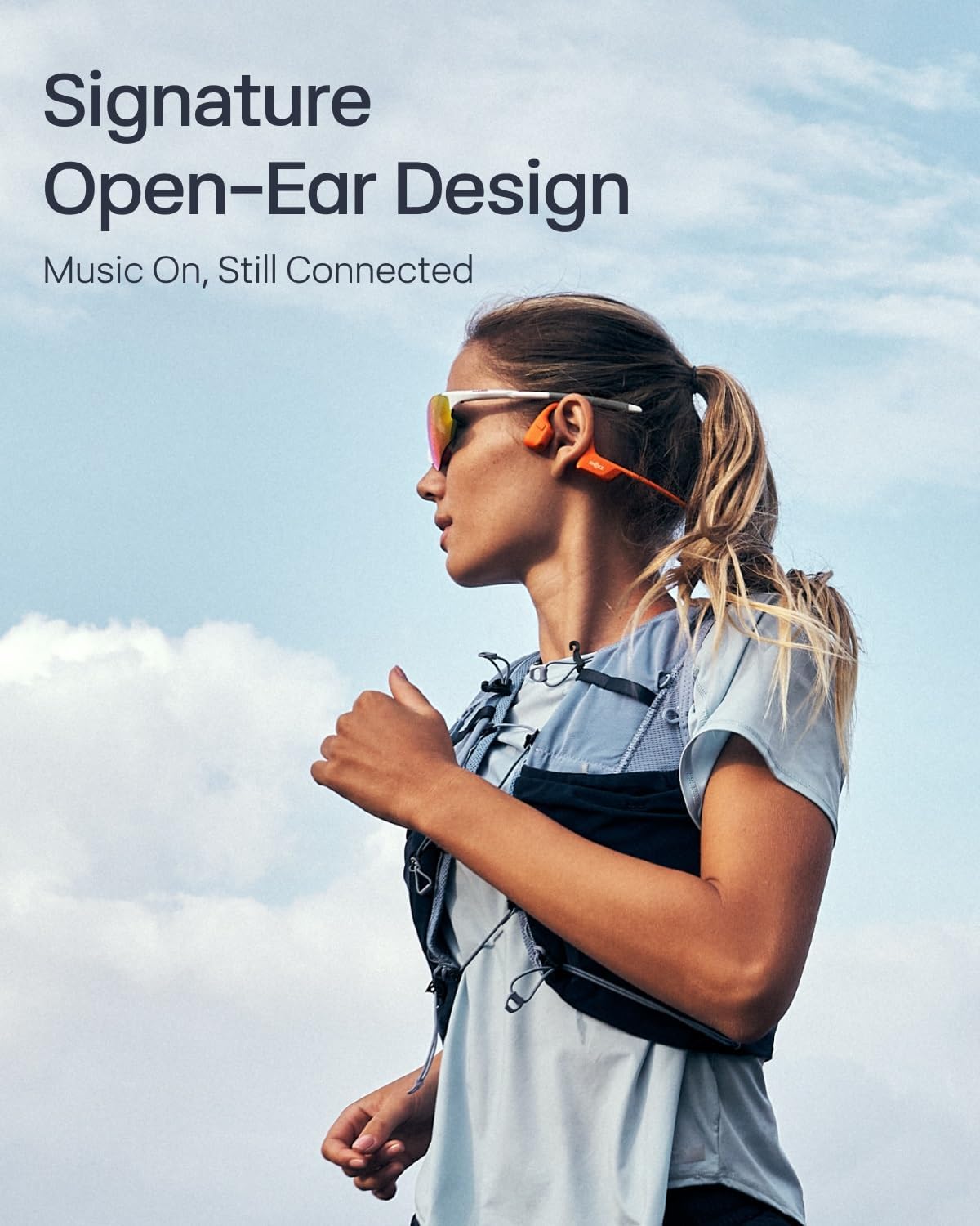 SHOKZ OpenRun Pro 2 Bone Conduction Sports Headphones, Open-Ear Wireless Earphones with Bluetooth 5.3, Noise Cancelling Mics, IP55 Waterproof, 12h Playtime for Running, USB-C Quick Charge, Black