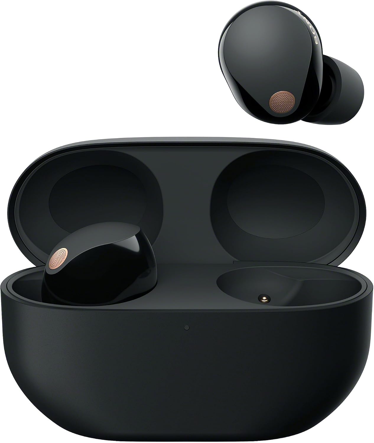 Sony WF-1000XM5 Wireless Noise Cancelling Headphones, Bluetooth, In-ear Headphones, Mic, Up to 24 Hours Battery Life, Quick Charge, IPX4, iOS  Android Compatible - Black, Small