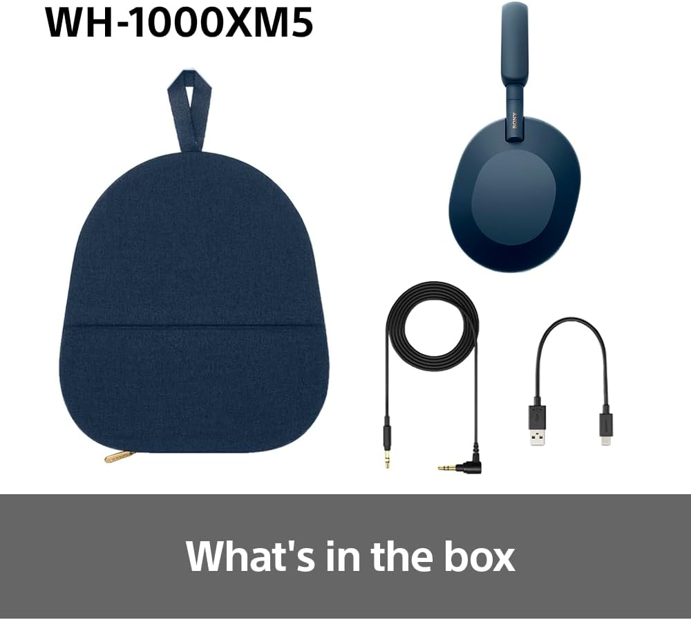 Sony WH-1000XM5 Noise Cancelling Wireless Headphones - 30 hours battery life - Over-ear style - Optimised for Alexa and the Google Assistant - with built-in mic for phone calls - Black