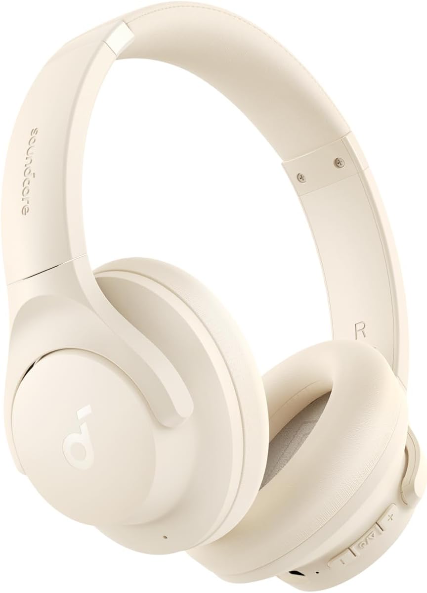 soundcore by Anker Q20i Hybrid Active Noise Cancelling Foldable Headphones, Wireless Over-Ear Bluetooth, 40H Long ANC Playtime, Hi-Res Audio, Big Bass, Customize via an App, Transparency Mode