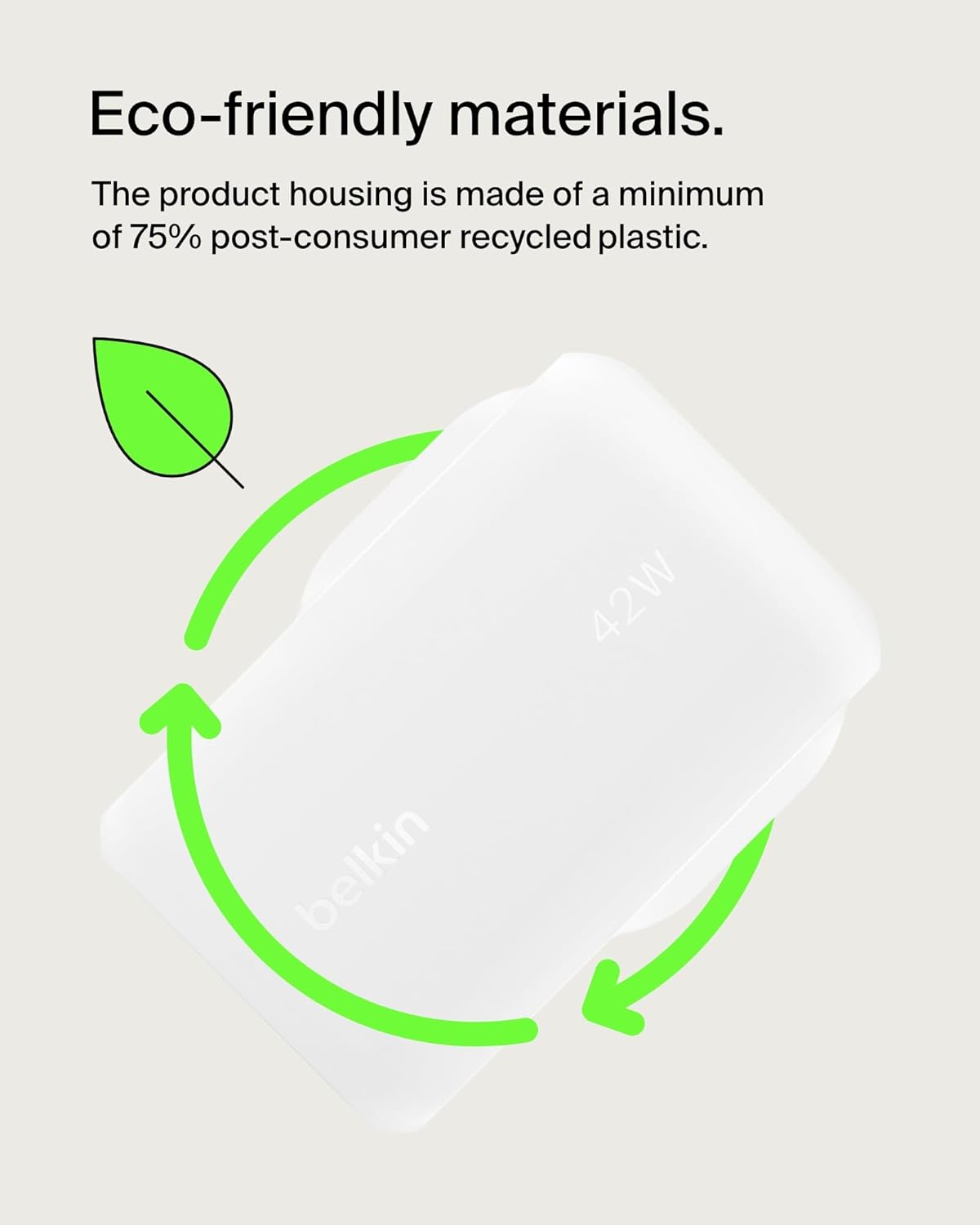 Belkin BoostCharge 42W Dual Port Wall Charger, USB-C + USB-A Charger Fast Charging for iPhone 16, 16 Plus, 16 Pro, 16 Pro Max, iPhone 15, Galaxy S24, Plus, Ultra, iPad, Pixel, AirPods  More - White