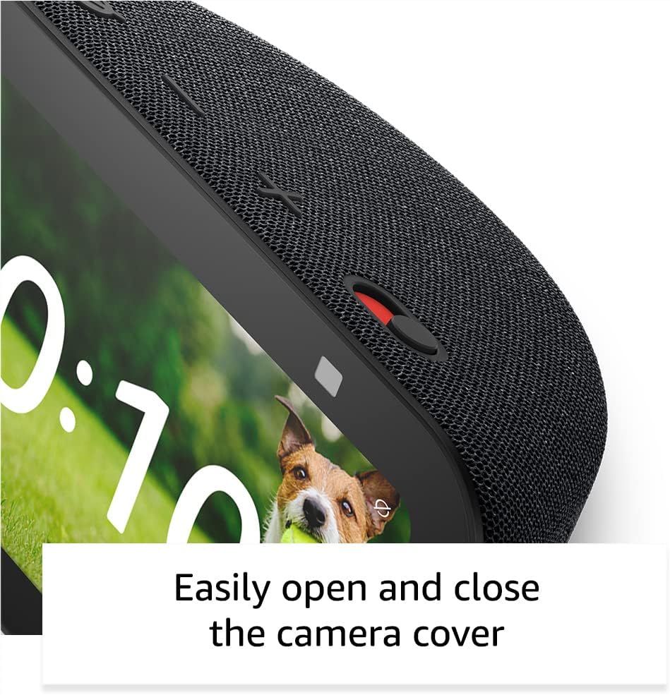 Echo Show 5 (3rd Gen, 2023 release) | Smart display and alarm clock with clearer sound | Charcoal