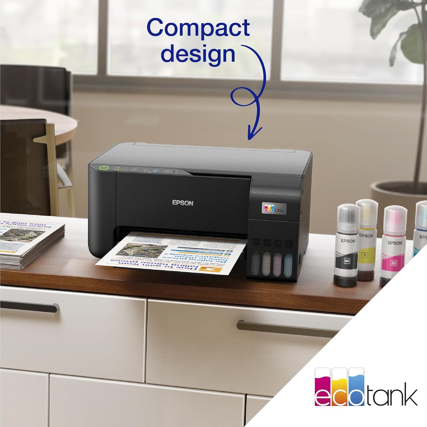 EcoTank ET-2860 A4 Multifunction Wi-Fi Ink Tank Printer, With Up To 3 Years Of Ink Included , Black