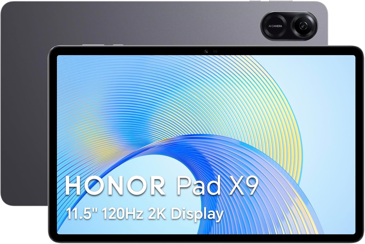 HONOR Pad X9, 11.5-Inch Wi-Fi Tablet, 4GB+128GB, 120Hz 2K FullView Display, 6 Speakers, Android 13, Space Grey