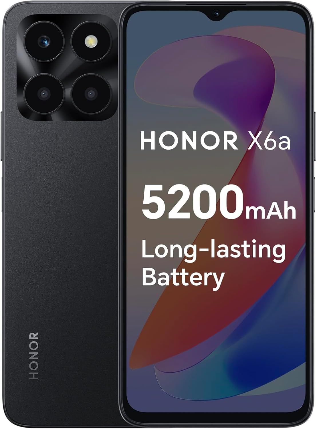 HONOR X6b Mobile Phone Unlocked, 6.56-Inch 90Hz Fullview Display, 4GB+128GB, 5200 mAh Long-lasting Battery, 50MP Triple Camera, Android (2 Year Warranty), Green